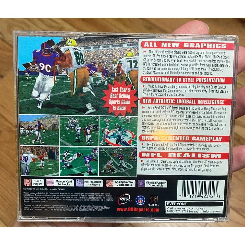 NFL GameDay 99 (Sony PlayStation 1) PS1 Complete CIB